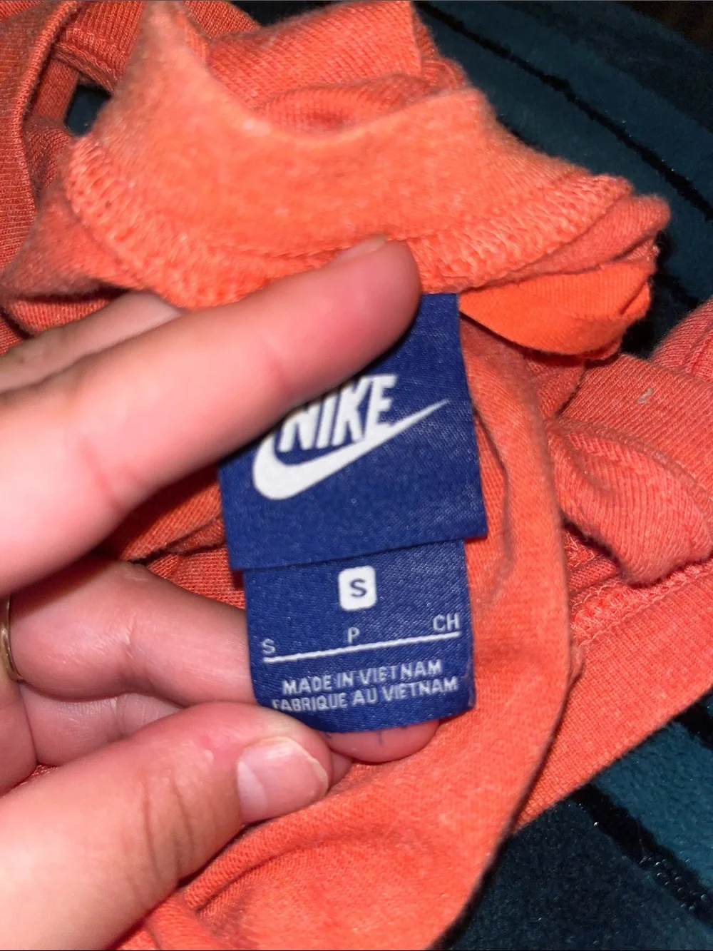 Women’s Nike Coral/Orange Terry Sleeveless Pantsuit with Drawstring Waist
